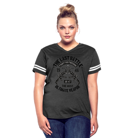 AK 47 Women's Cropped T-Shirt - vintage smoke/white