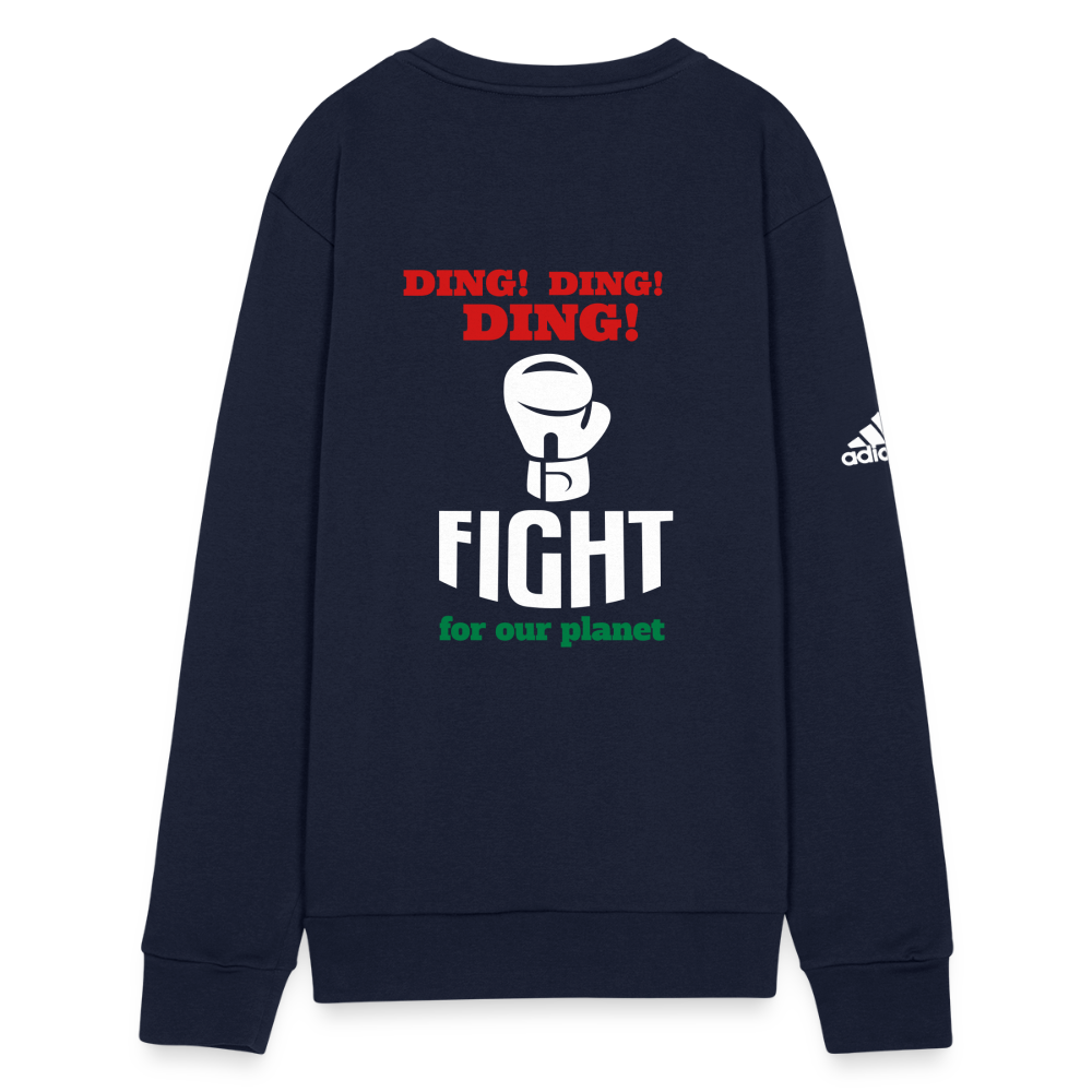 Happy to be Home Adidas Unisex Fleece Crewneck Sweatshirt - french navy