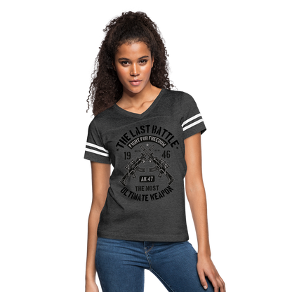AK 47 Women's Cropped T-Shirt - vintage smoke/white