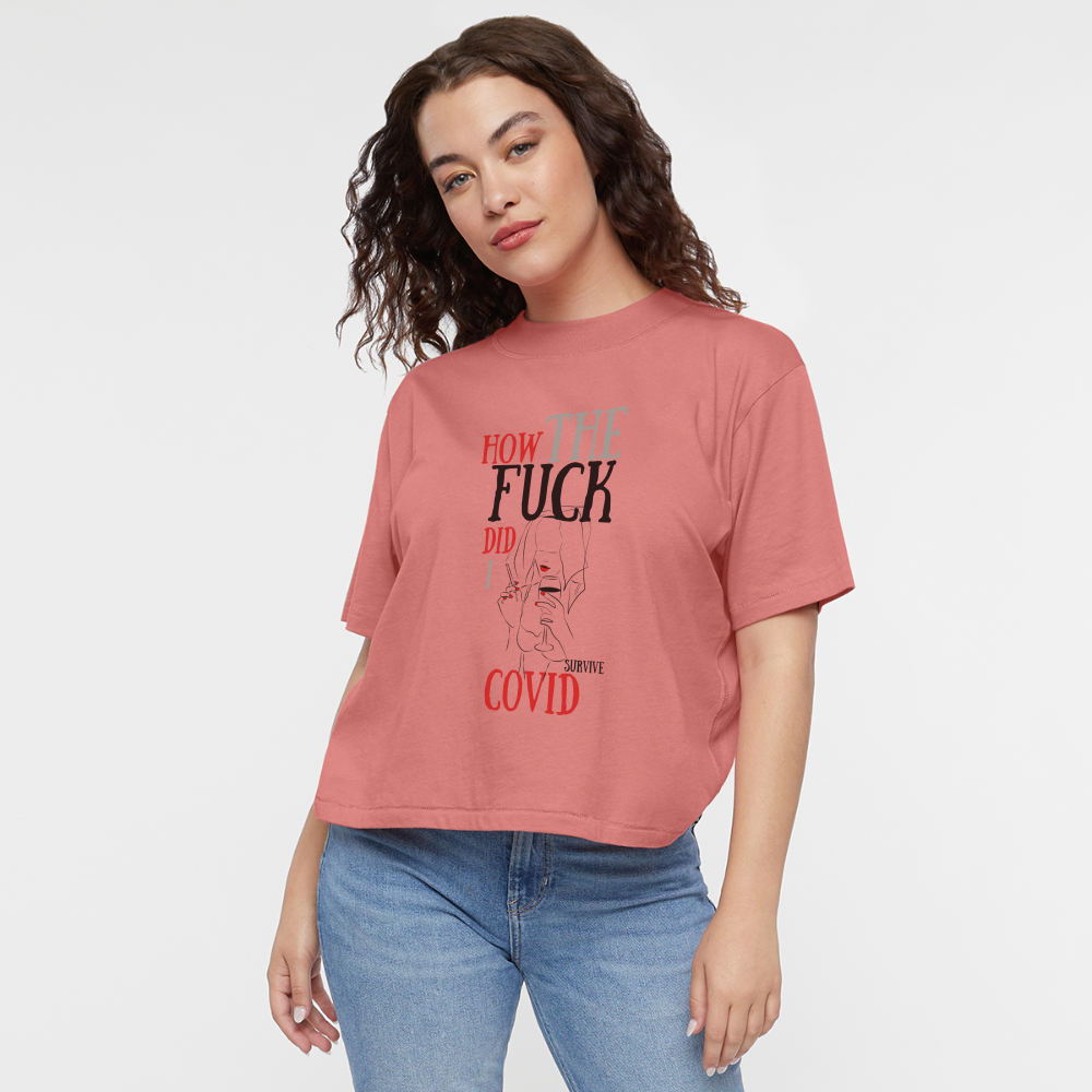 Oh Hail! Survivors of COVID-19 Women's Boxy Tee - mauve
