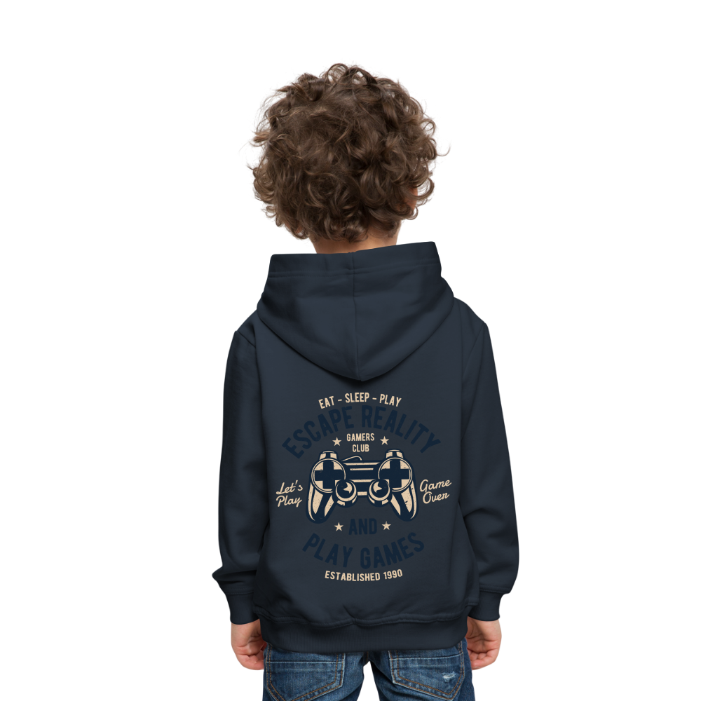 Escape Reality Video Gamer Kids‘ Premium Hoodie - navy