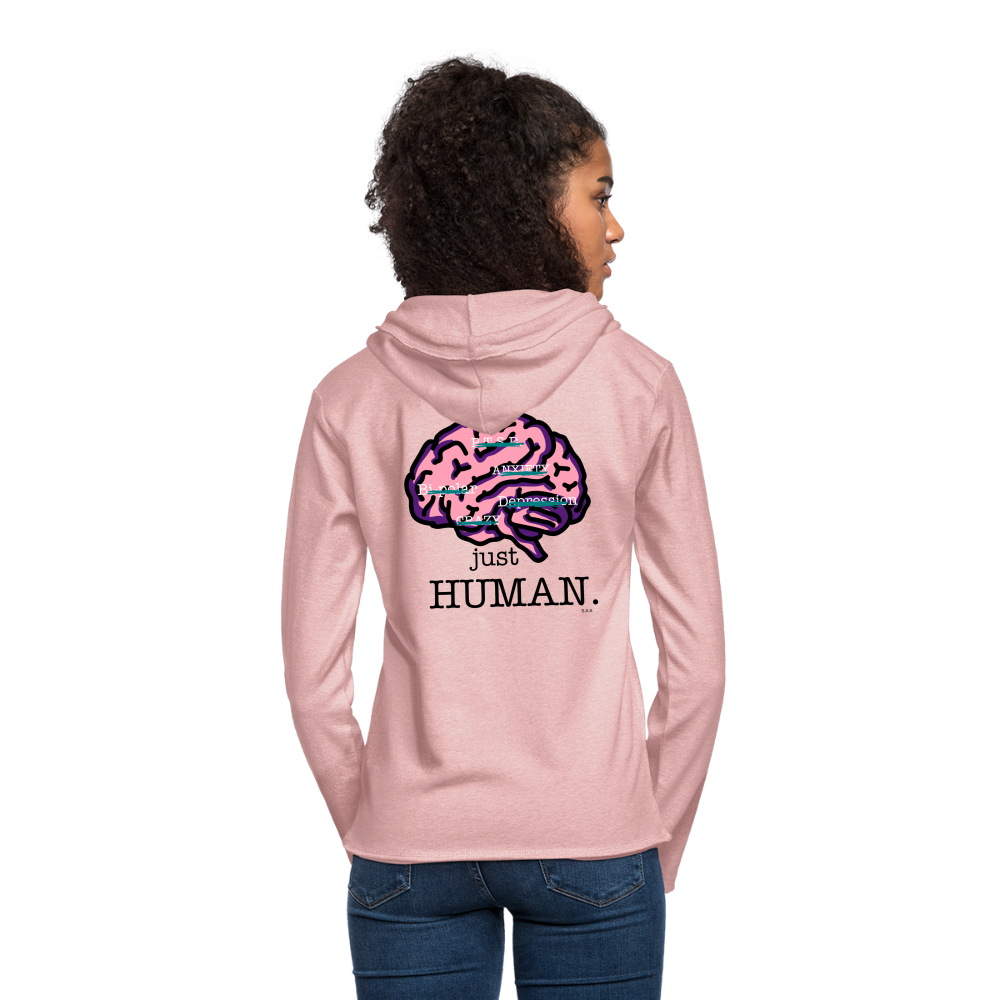 Just Joking!  Unisex Lightweight Terry Hoodie - cream heather pink
