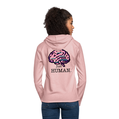 Just Joking!  Unisex Lightweight Terry Hoodie - cream heather pink