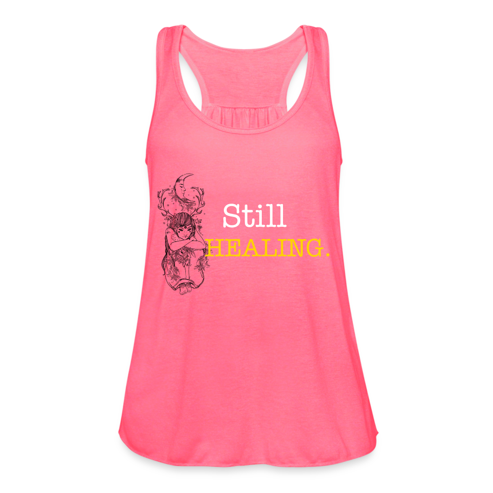 Women's Flowy Tank Top by Bella - neon pink