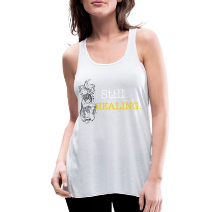 Women's Flowy Tank Top by Bella - white