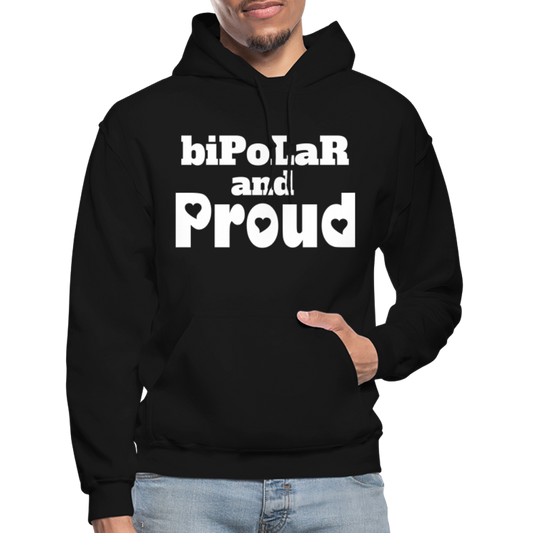 Bipolar and Porud Gildan Heavy Blend Adult Hoodie - black