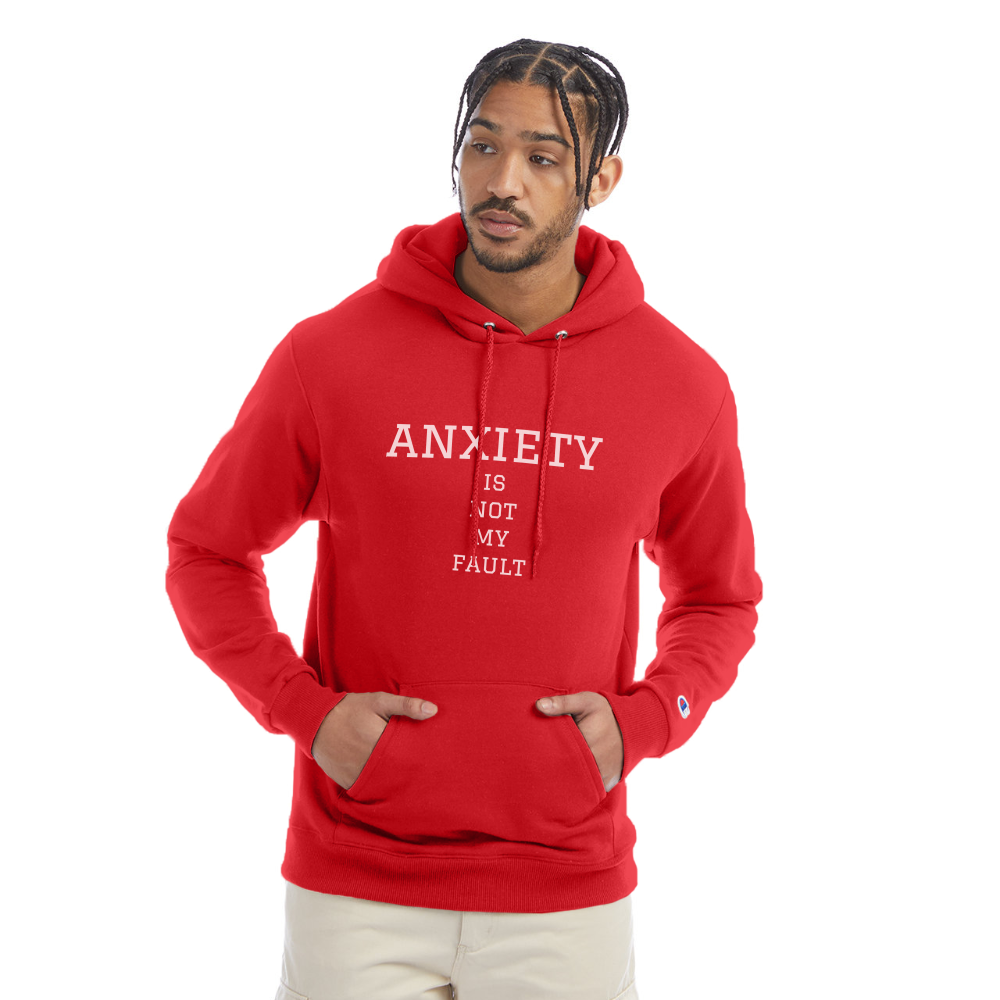 University of Anxiety Champion Unisex Powerblend Hoodie - Scarlet