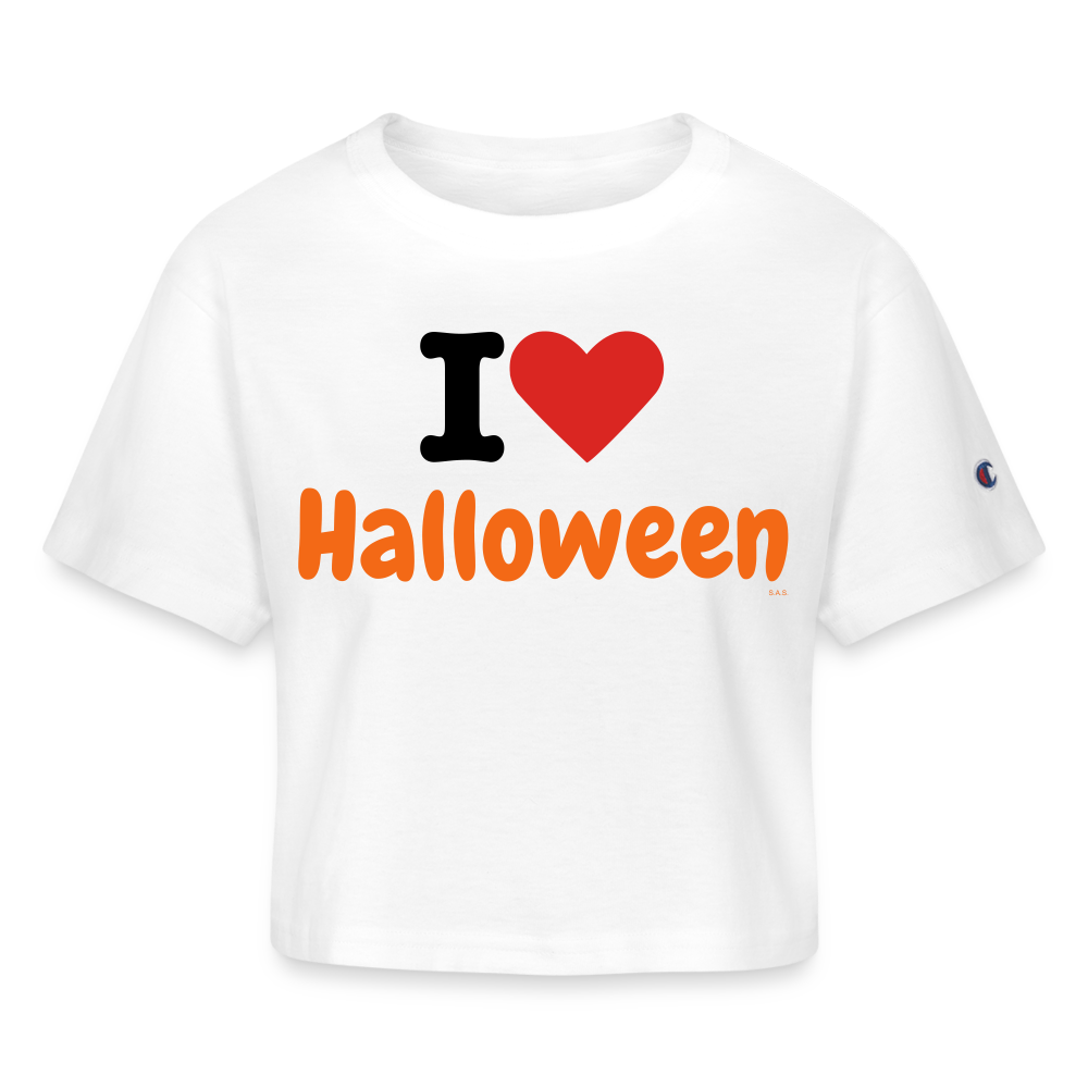 Halloween Champion Women’s Cropped T-Shirt - white