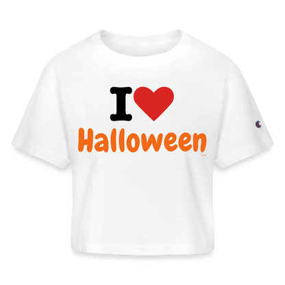 Halloween Champion Women’s Cropped T-Shirt - white