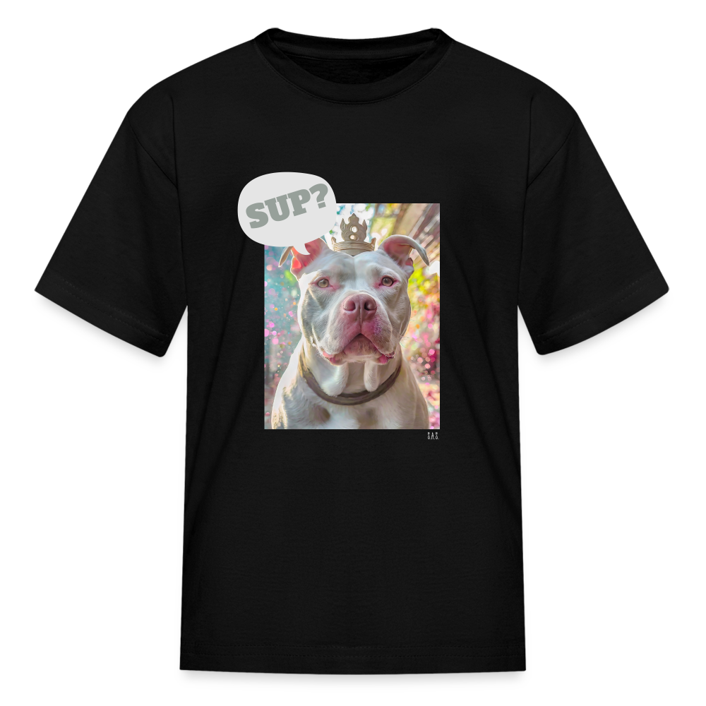 King Poochie Kids' T-Shirt - black