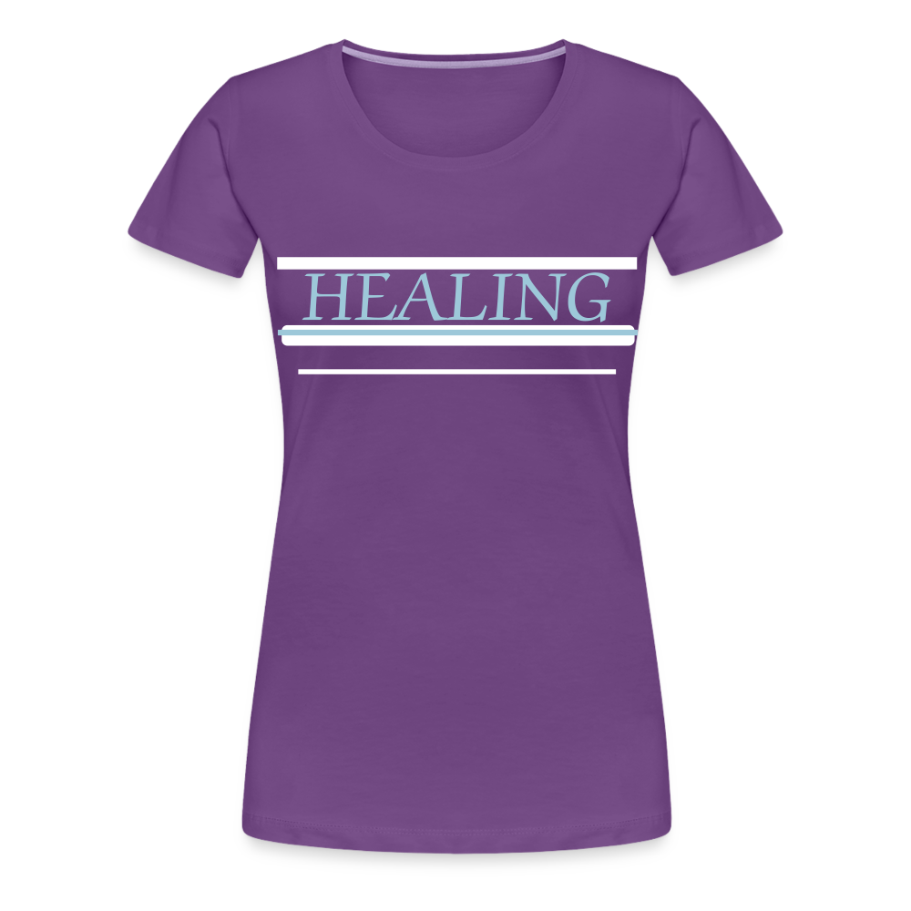 Healing Me Women’s Premium T-Shirt | Spreadshirt 813 - purple