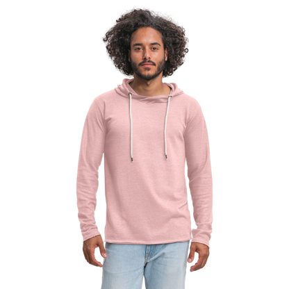 Just Joking!  Unisex Lightweight Terry Hoodie - cream heather pink