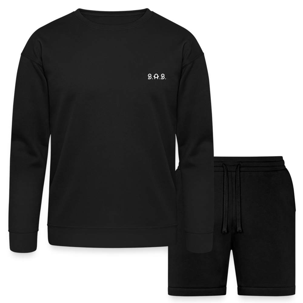 Hello P.T.S.D. Bella + Canvas Unisex Sweatshirt & Short Set - black