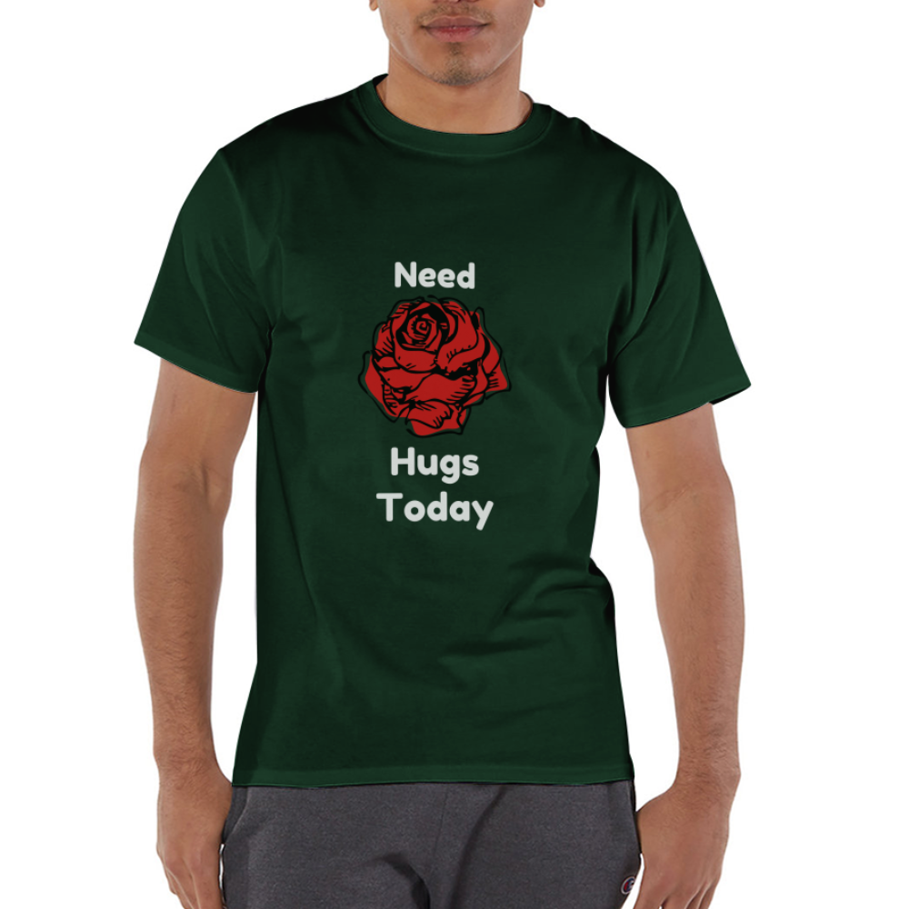 Hugs Champion Unisex T-Shirt - Dark Green