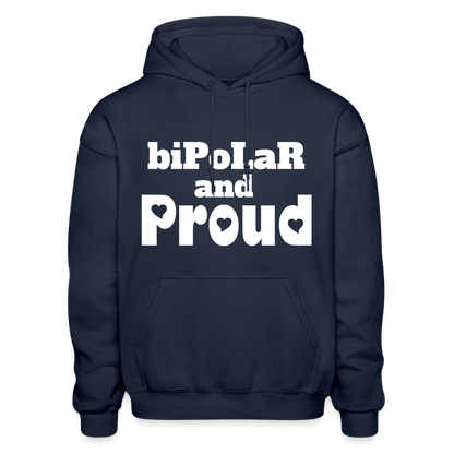 Bipolar and Porud Gildan Heavy Blend Adult Hoodie - navy