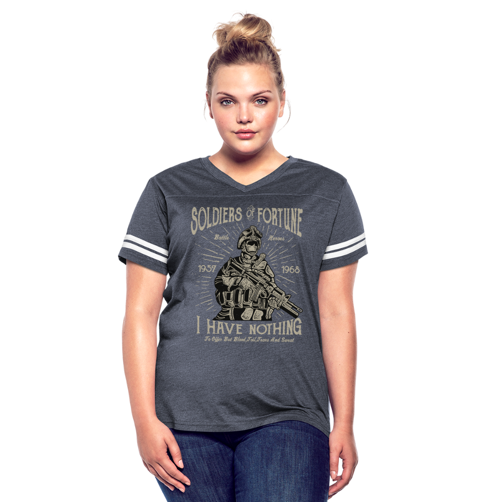 Hero Women's Cropped T-Shirt - vintage navy/white