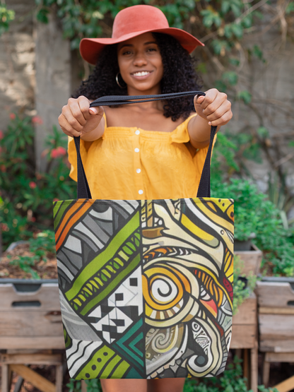 Custom Tote Bag - Stylish and Durable Design with Multiple Handle Colors