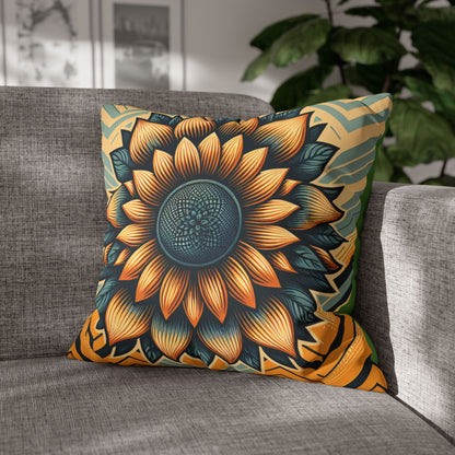Faux Suede Square Pillowcase
