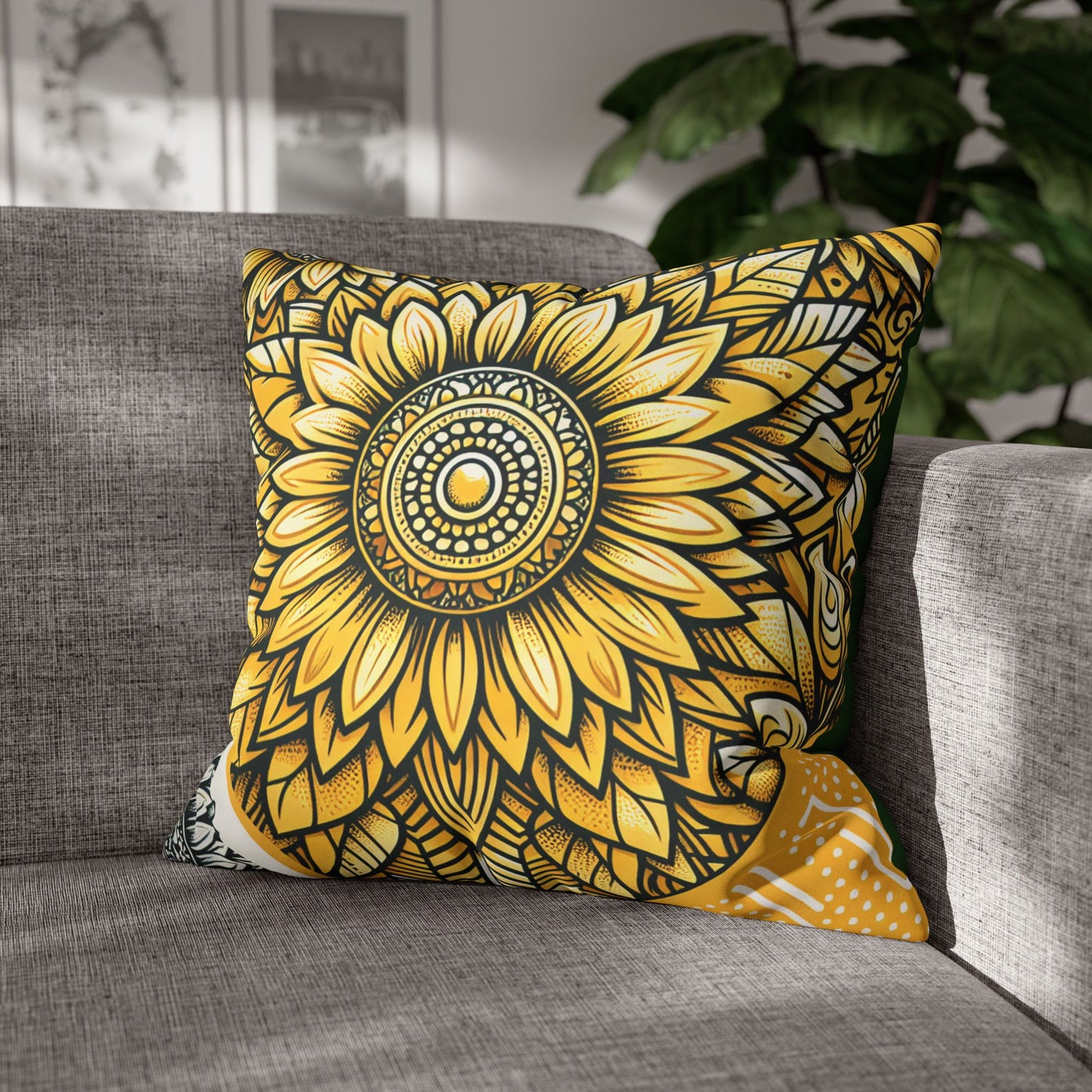 Faux Suede Square Pillowcase