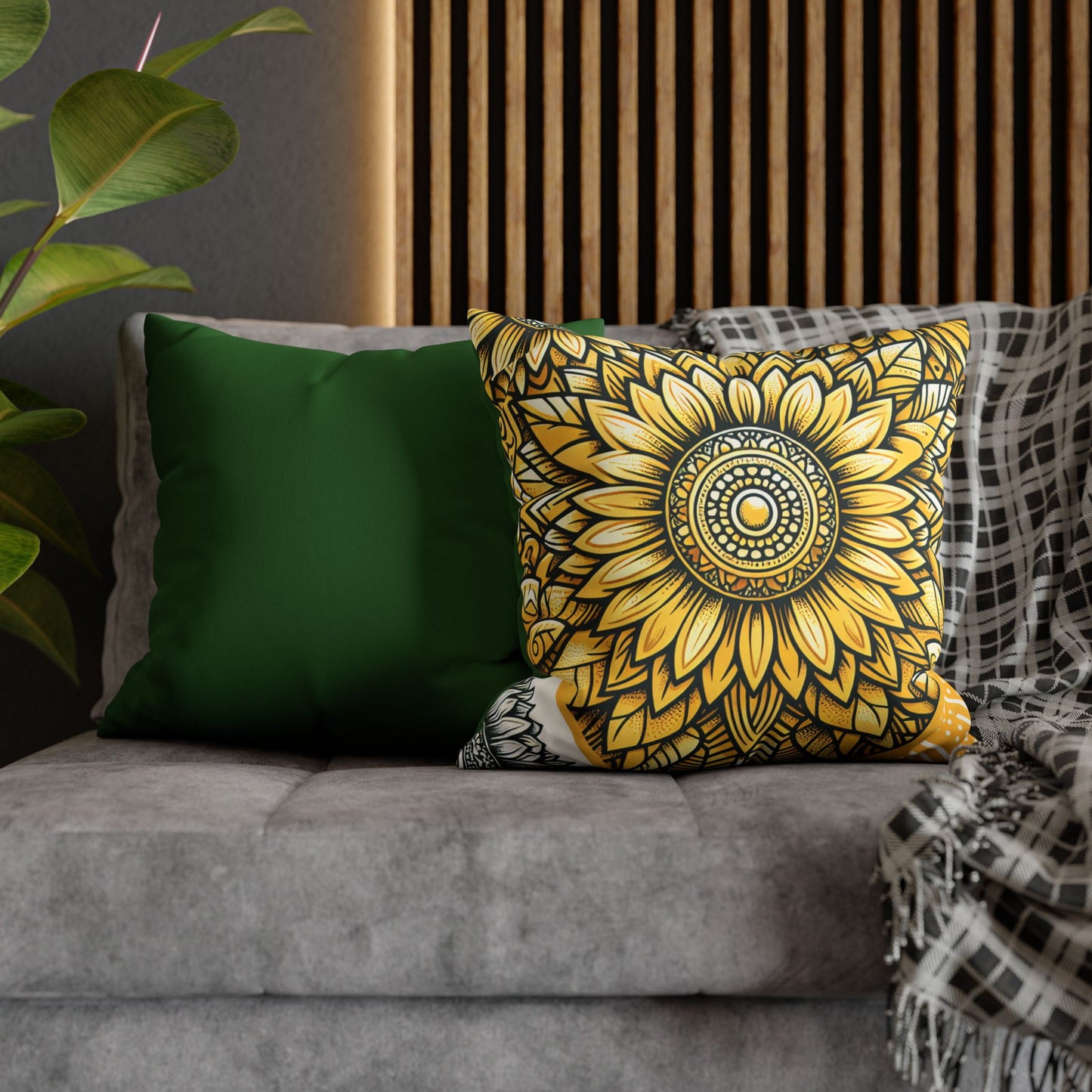 Faux Suede Square Pillowcase