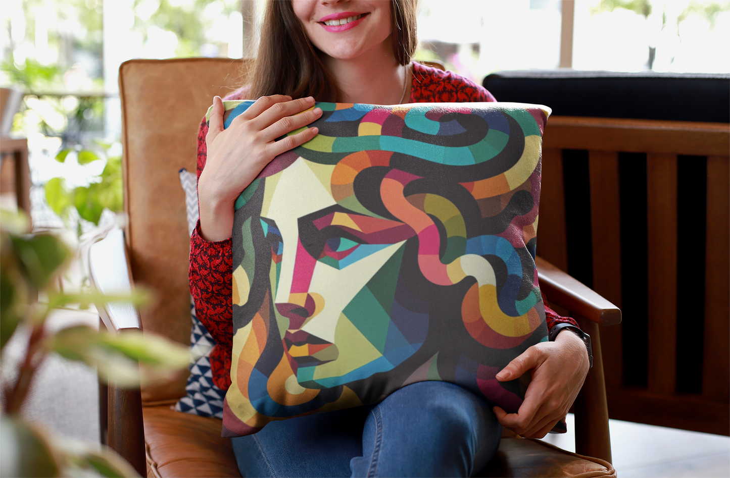 Spun Polyester Square Pillowcase