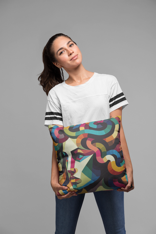 Spun Polyester Square Pillowcase