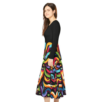 Women's Long Sleeve Dance Dress (AOP)