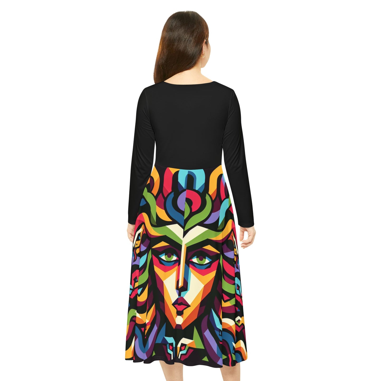 Women's Long Sleeve Dance Dress (AOP)