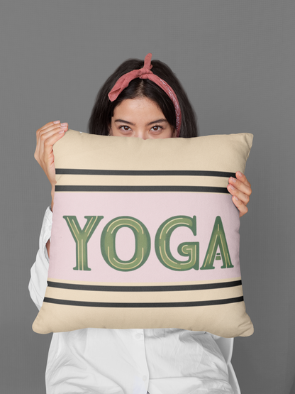Yoga Inspired Square Pillow - Cozy Home Decor