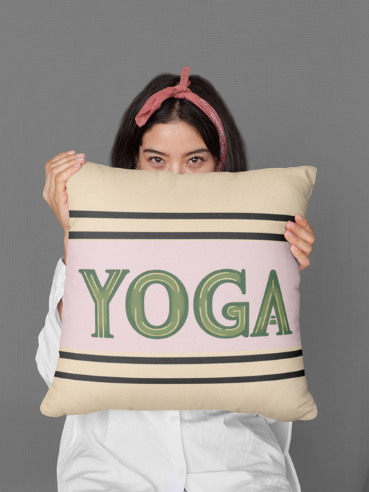 Yoga Inspired Square Pillow - Cozy Home Decor