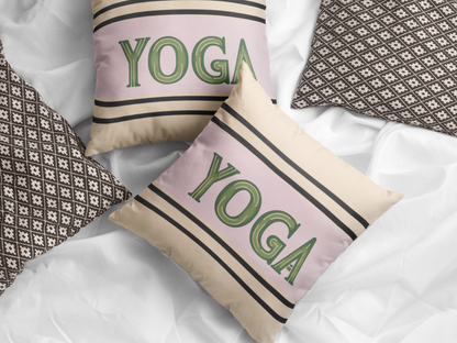 Yoga Inspired Square Pillow - Cozy Home Decor
