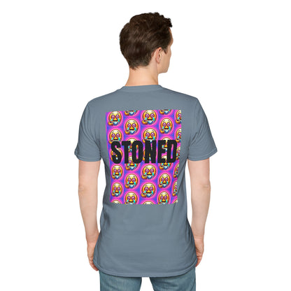 Stay Stoned Unisex Softstyle T-Shirt - Retro Vibe Graphic Tee for Fun Gatherings