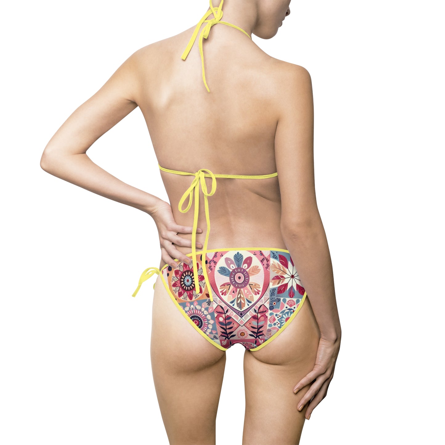 Vibrant Floral Women's Bikini Swimsuit - Perfect for Beach Days & Summer Getaways