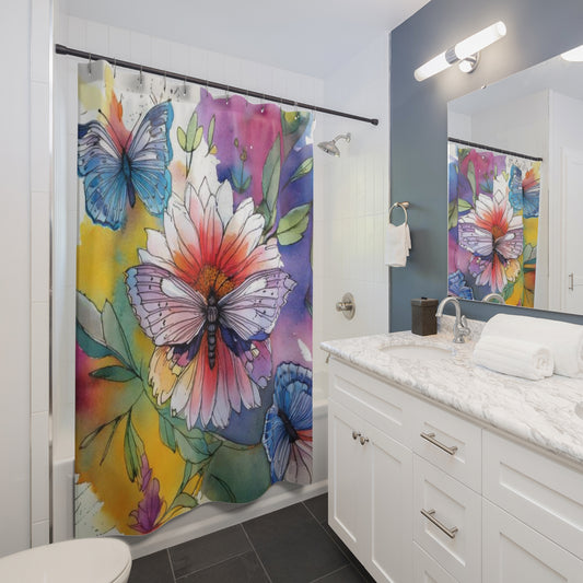 Vanitas Bloom Shower Curtains