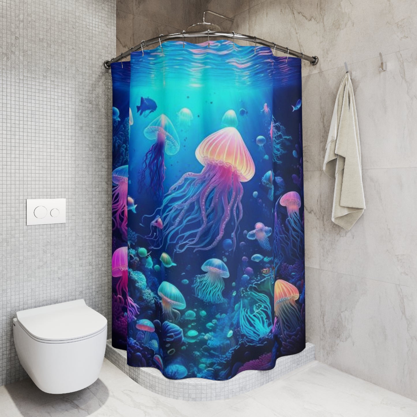 Simple Alluring Style Jelly World Shower Curtains