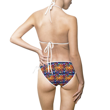 Colorful Beaded Triangle Bikini for Women