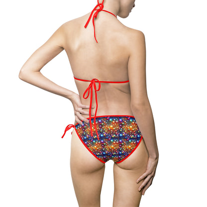 Colorful Beaded Triangle Bikini for Women