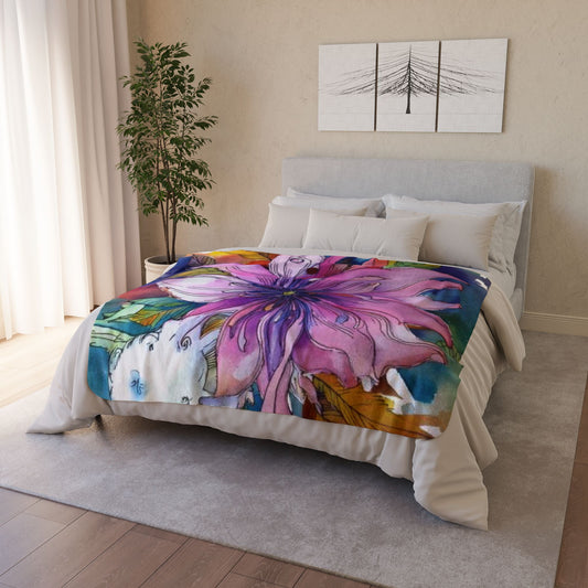 Flower Power Sherpa Blanket