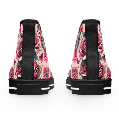 Canvas High Top Sneakers for Women with Custom Design Option