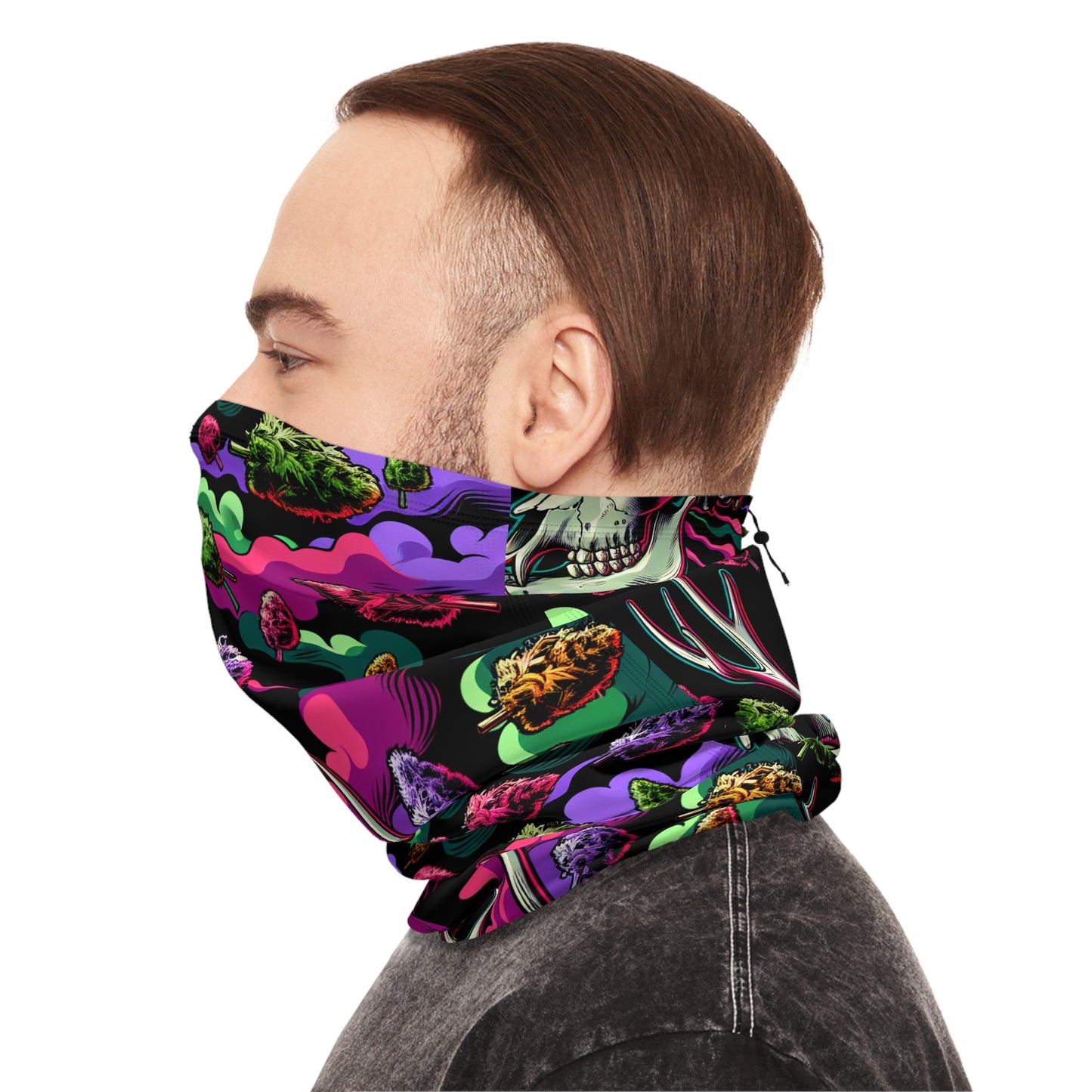 Winter Neck Gaiter With Drawstring