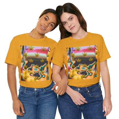 Vibrant Leaf Graphic Tee - Unisex Jersey Short Sleeve T-Shirt