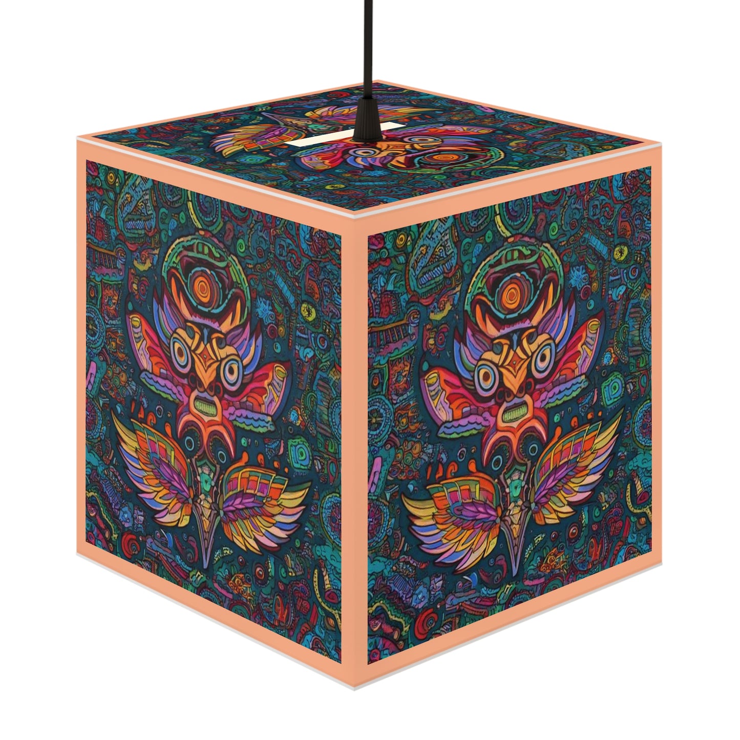 Owl Tribal Light Cube Lamp