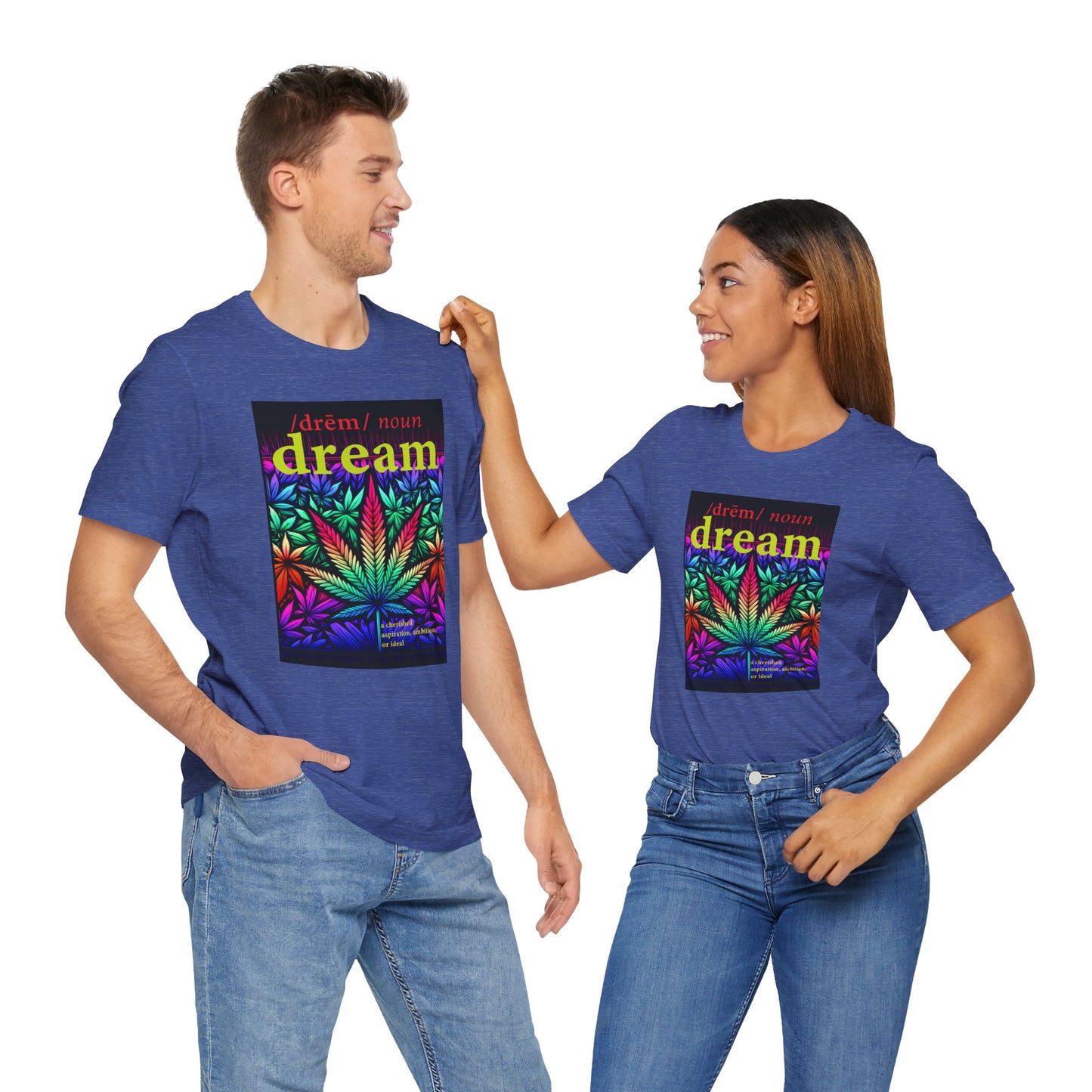 Dream Inspired Unisex Jersey Tee - Vibrant Cannabis Graphic T-Shirt