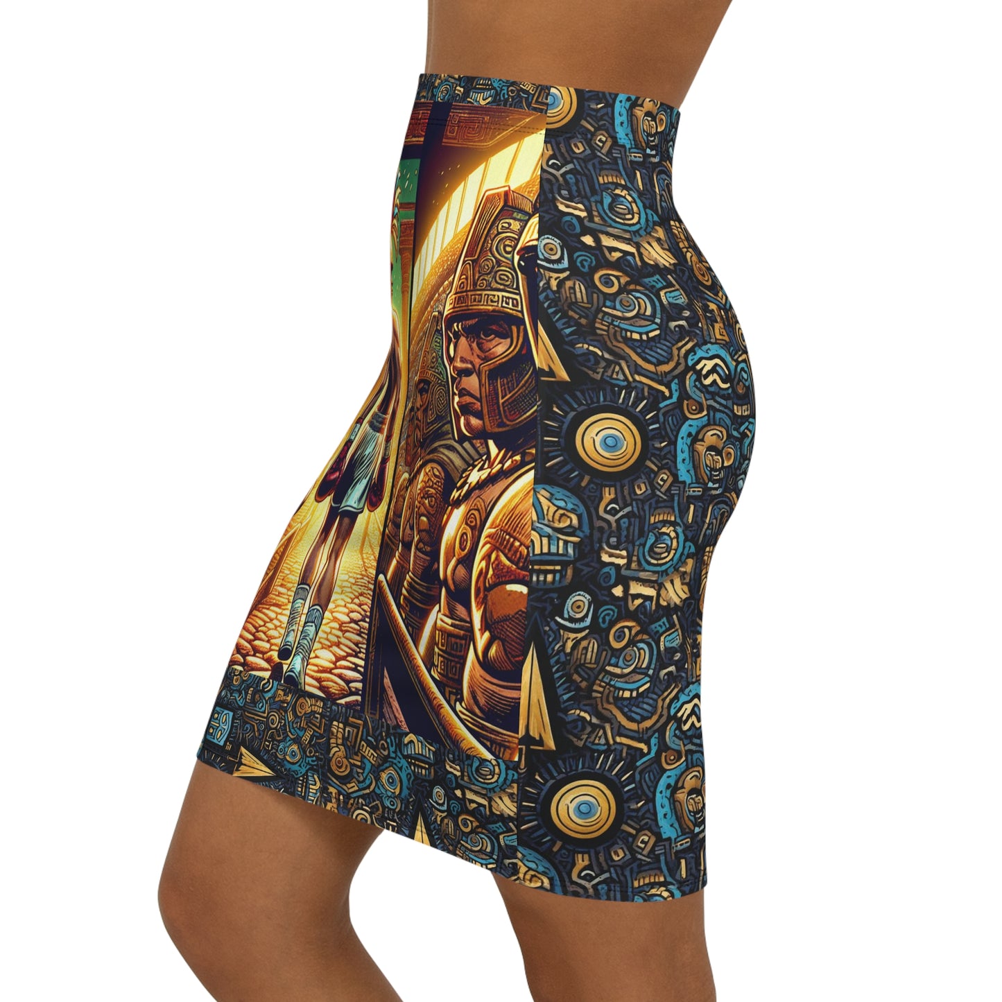 Women's Mid-Waist Pencil Skirt (AOP)