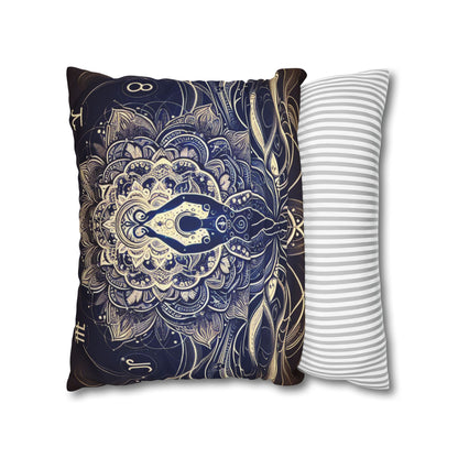 Mandala Yoga Inspired Square Pillowcase | Bohemian Home Decor
