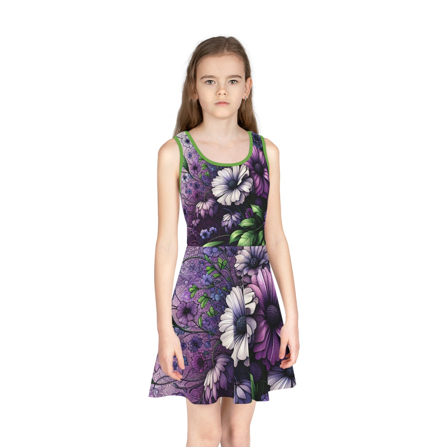 Girls' Sleeveless Sundress (AOP)