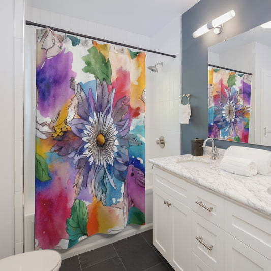 Color Blooms Shower Curtains