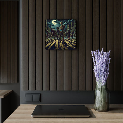 Yummy Zombies Acrylic Wall Clock
