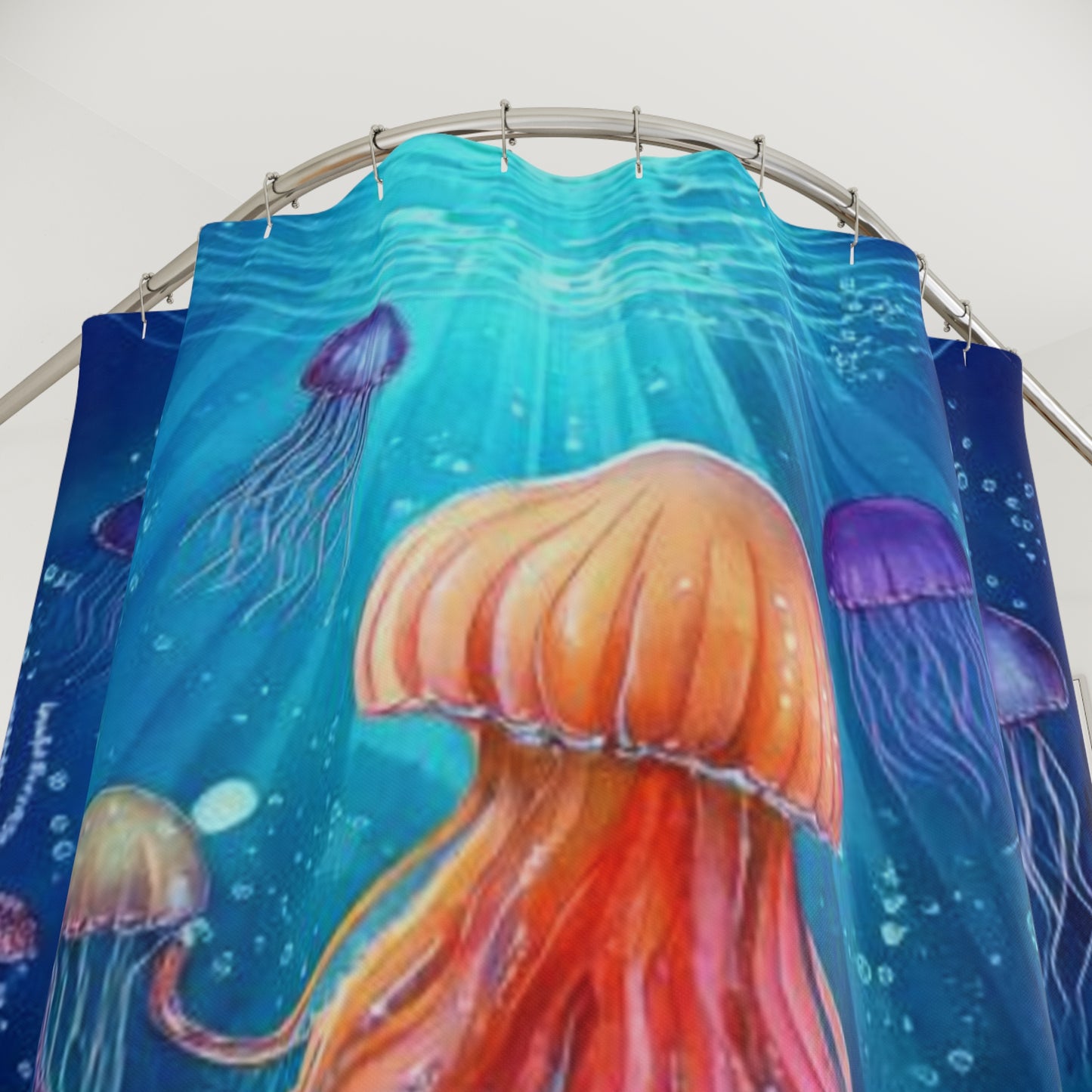 Simple Alluring Style Jelly Up Shower Curtains