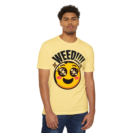 Fun Weed Smiley Face T-Shirt for Cannabis Lovers